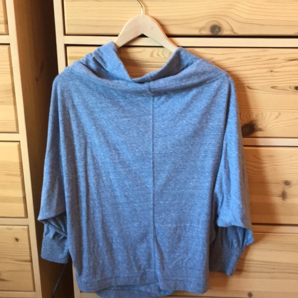 Free People We The Free Sequoia Pullover Top Marled Wide Neck Size Small